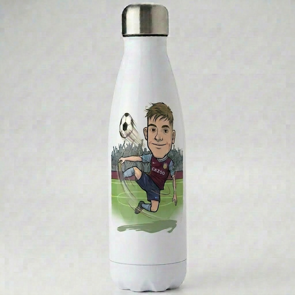 Personalised Caricature Thermal Drinks Bottle | 500ml Stainless Steel